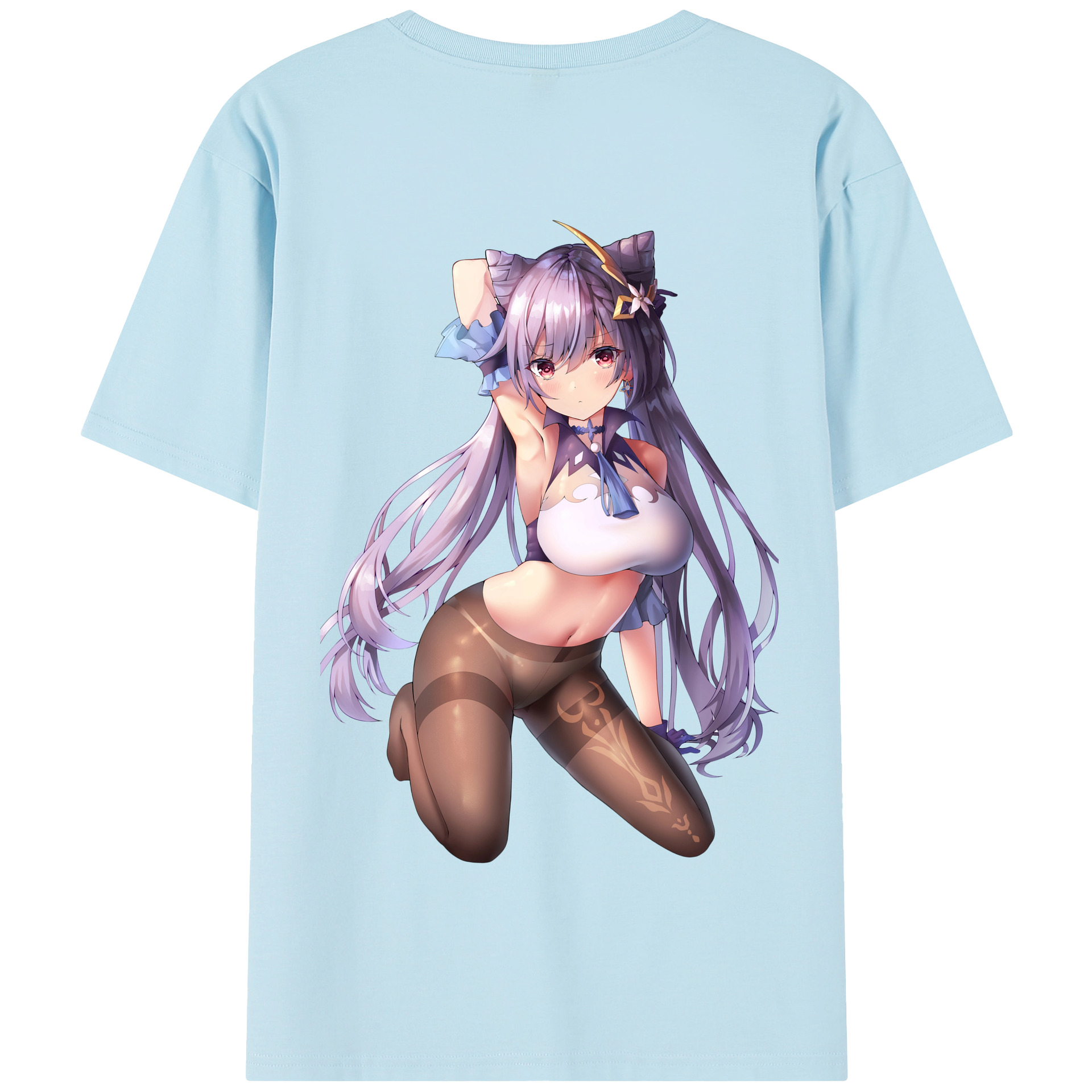 げんし神 刻晴 こくせい genshin Kokusei 綿100％半袖Tシャツ（背面プリント）